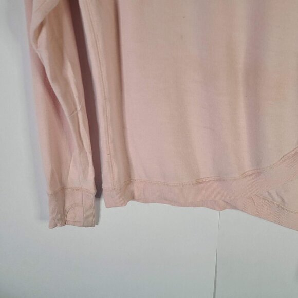 Athleta Girl Pullover Shirts Crew Neck Long Sleeve Solid Pink Womens Size M 8-10 - Picture 2 of 7